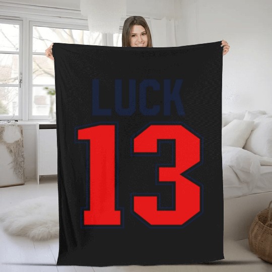 Luck 13 Jersey 13 My Lucky Number Lucky Thirteen Fleece Blankets
