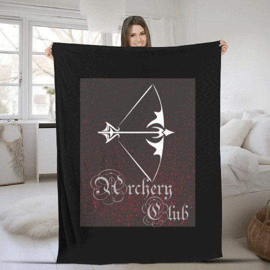 Archery club design Art Fleece Blankets