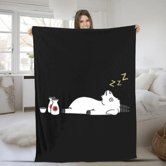 Goat Sake Drunk Fleece Blankets