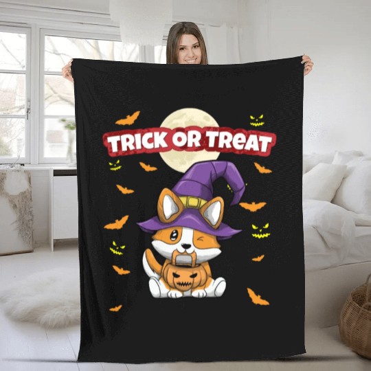 Trick Or Treat Scary Creepy Halloween Monster Fleece Blankets