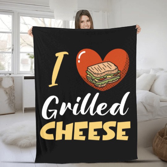 I Love Grilled Cheese Fleece Blankets