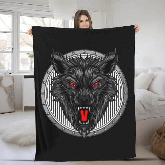 Be Strong As A Wolf Fleece Blankets