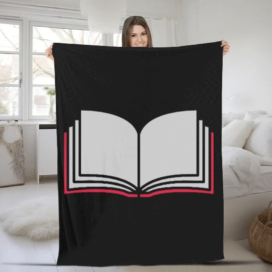 learning open book pages Fleece Blankets
