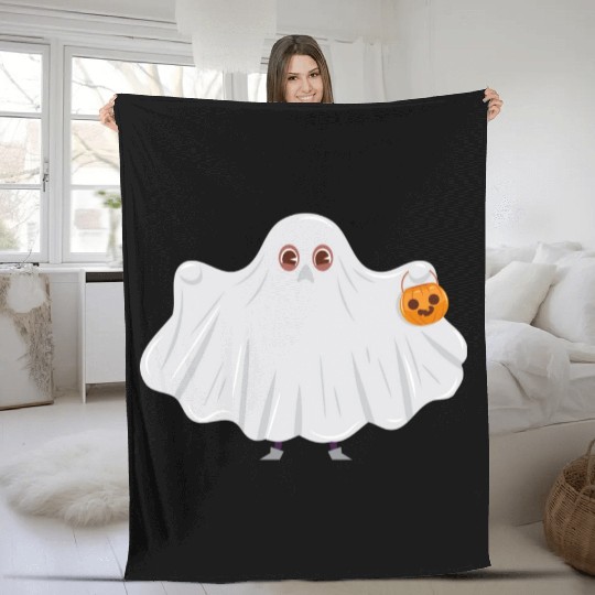 Halloween Trick or Treat with Cartoon Character Fleece Blankets