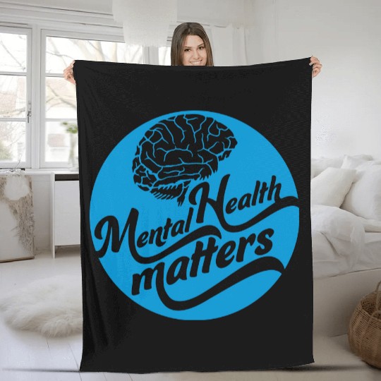 mental health matters quote Fleece Blankets