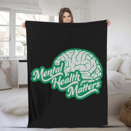 mental health matters quote Fleece Blankets