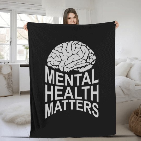 mental health matters quote Fleece Blankets