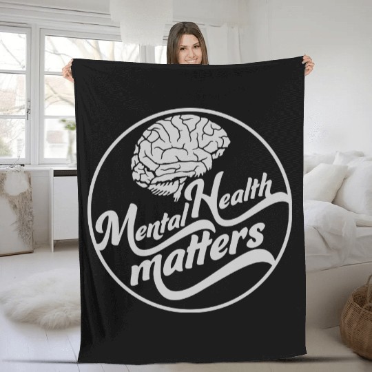 mental health matters quote Fleece Blankets