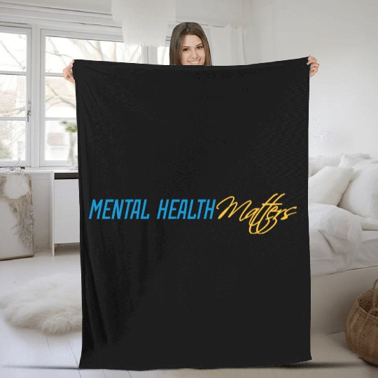 mental health matters quote Fleece Blankets