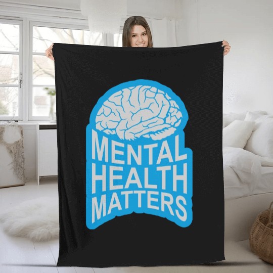 mental health matters quote Fleece Blankets