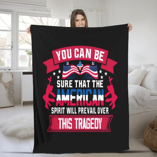 Patriot Day 9 11 American Spirit Fleece Blankets