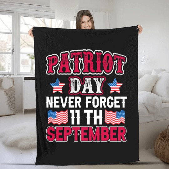 9/11 Patriot Day USA, Patriot Day, Never Forget Fleece Blankets