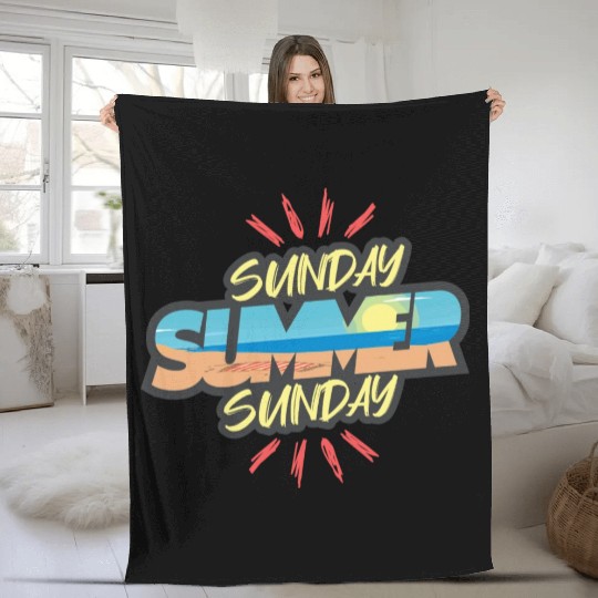 Sunday Summer Fleece Blankets
