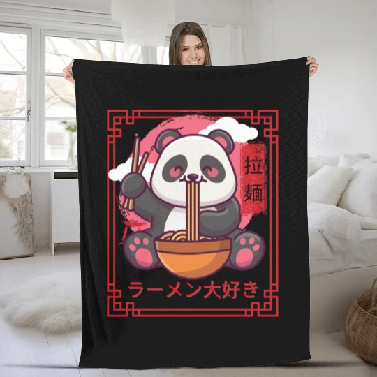 I Love Ramen Fleece Blankets