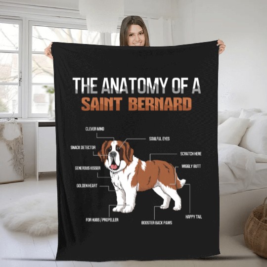 Definition Animal Pet Anatomy Of Saint Bernard Fleece Blankets