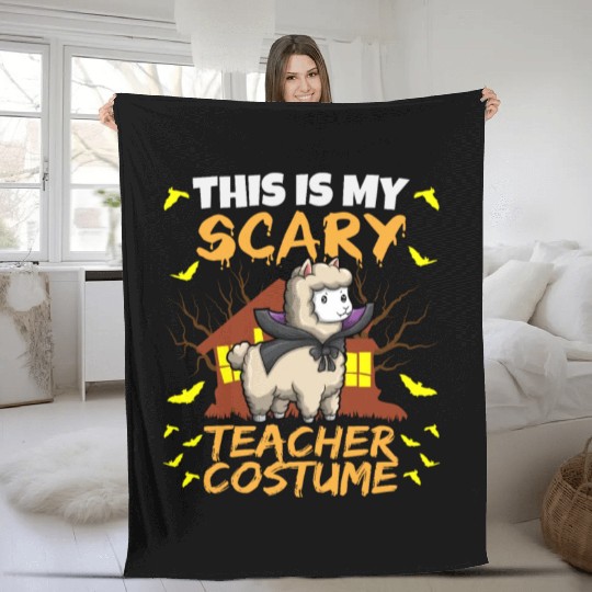 This Is My Scary Teacher Costume School Halloween Fleece Blankets