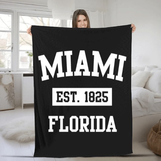 Miami Florida Established 1825 Fleece Blankets