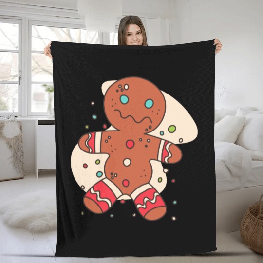 gingerbread man Fleece Blankets