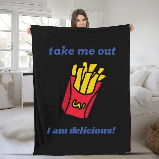 delicious fries Fleece Blankets