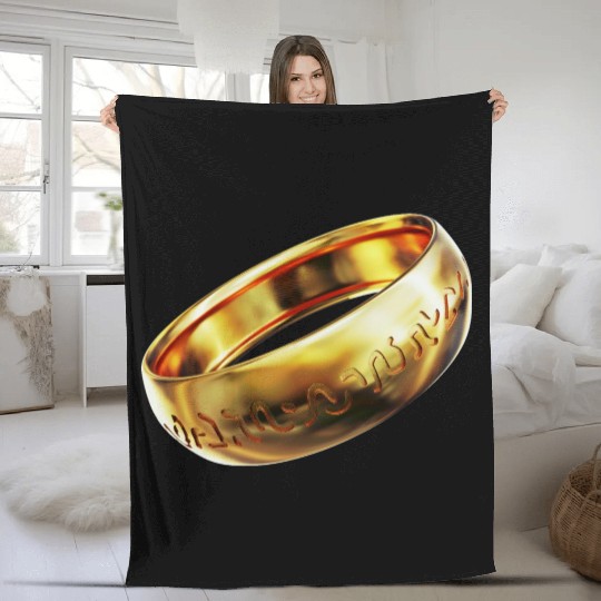 Mystical Gold Ring Fleece Blankets