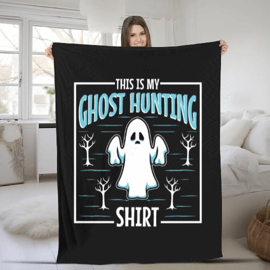 This is my ghost hunting Fleece Blankets