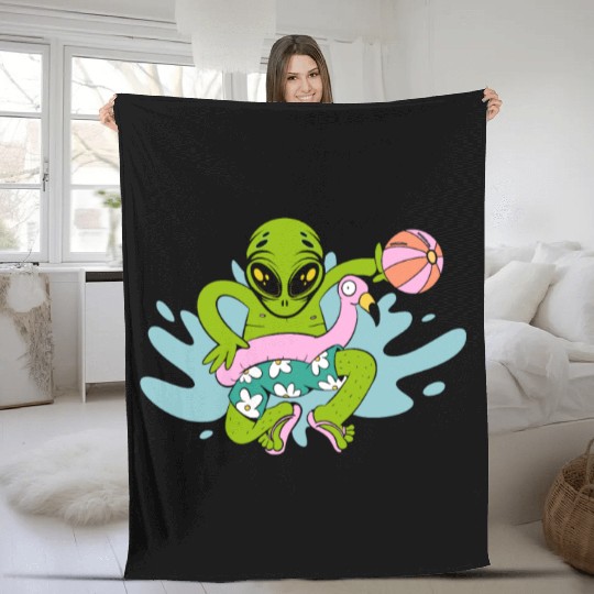 Alien Believer Inflatable Sphere Squad Water Ball Fleece Blankets