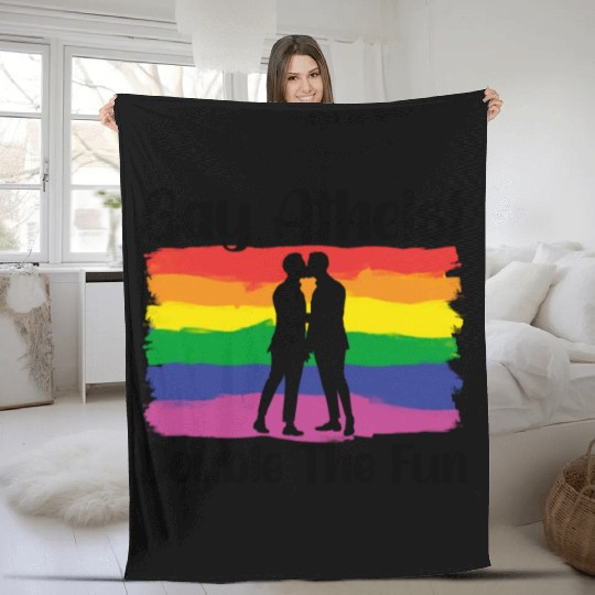 Gay LGBTQ Atheist Atheism Anti Religion Securalism Fleece Blankets