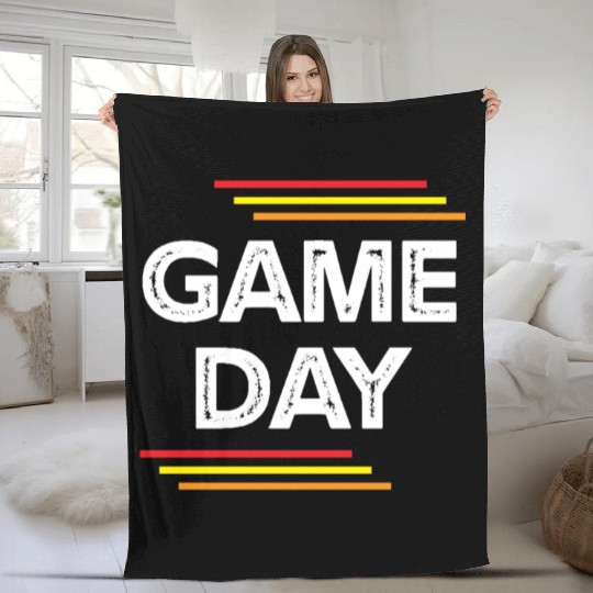 Game Day Funny Gaming Lover Gifts Fleece Blankets
