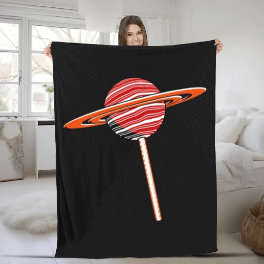 Saturn Planet Lollipop Fleece Blankets