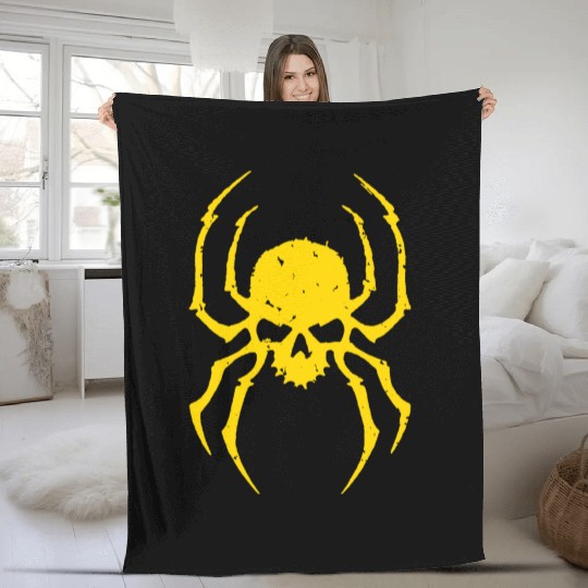 Spider Skull Fleece Blankets