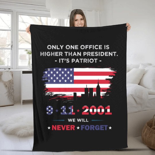 We will never forget the Patriot Day 911 Fleece Blankets