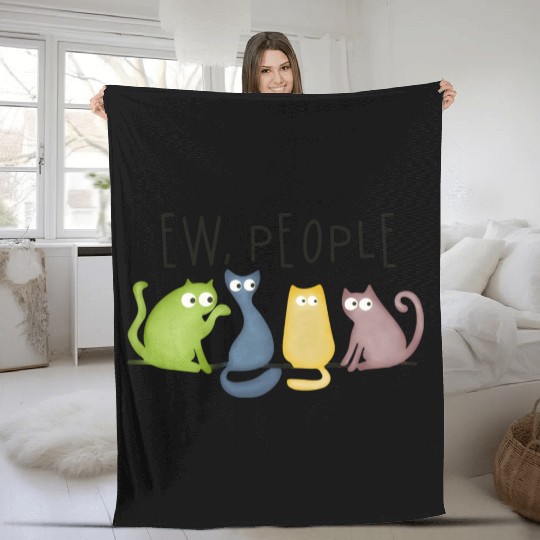 ew people design Fleece Blankets