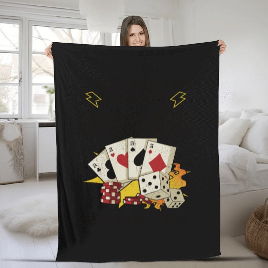 Poker Casino Poker Player Gambling Roulette Gift Fleece Blankets