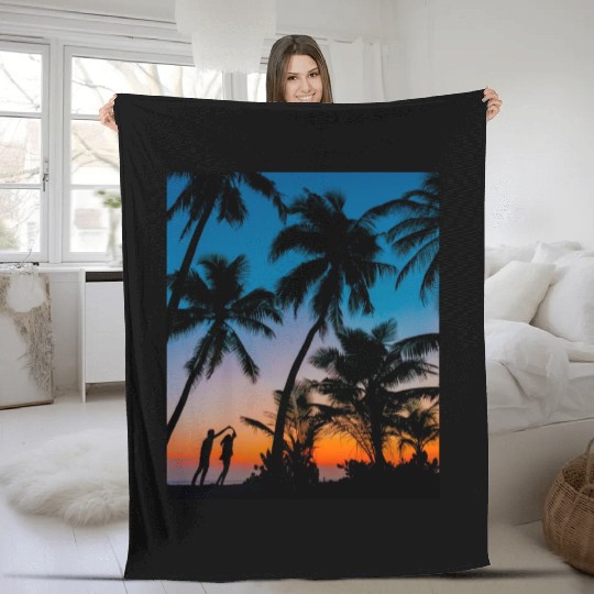 SWEETNESS OF DANCE -SUNSET IMAGE. Fleece Blankets