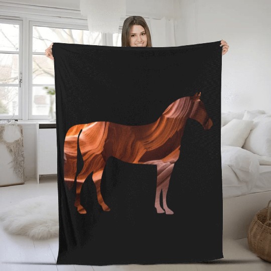 Rocky Horse - Grand Canyon rocks Fleece Blankets