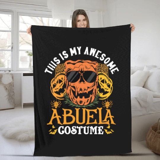This Is My Awesome Abuela Costume Grandma Fleece Blankets