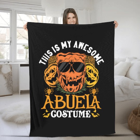 This Is My Awesome Abuela Costume Grandma Fleece Blankets