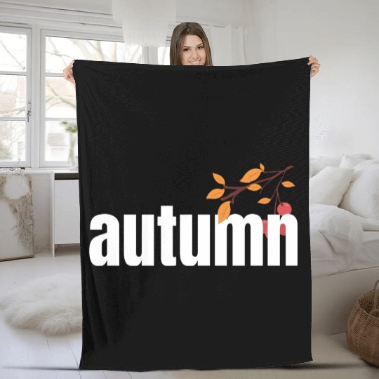 Autumn Tree Orange Fall Leaves The Season Fleece Blankets