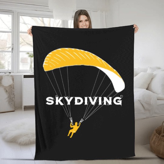 Skydiving Fleece Blankets