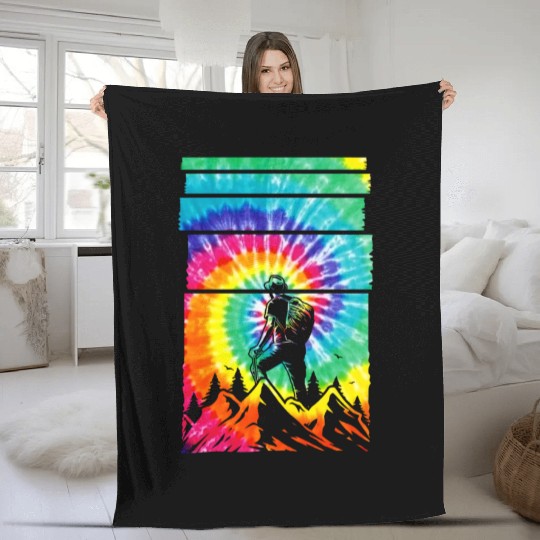 Mountain Nature Hiking Mountaineering Fleece Blankets