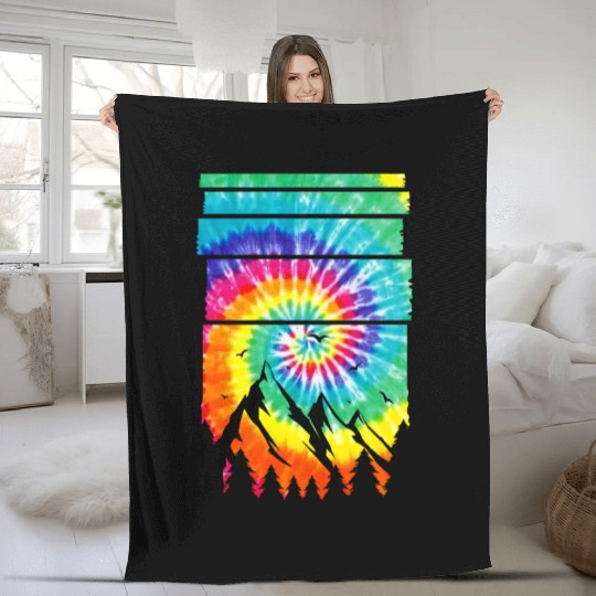 Mountain Nature Hiking Mountaineering Fleece Blankets