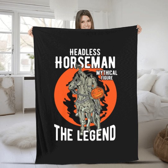 Headless Horseman Halloween Fleece Blankets, Halloween Party