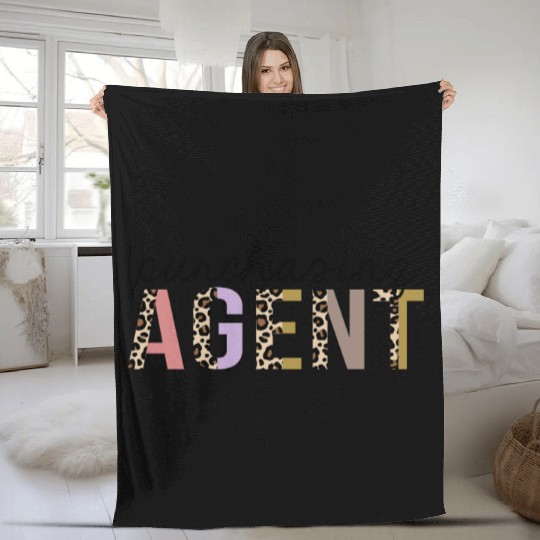 Purchasing Agent Leopard Print Funny Fleece Blankets