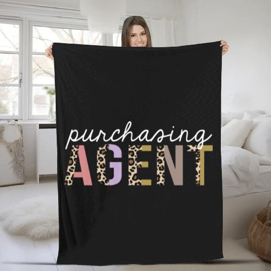 Purchasing Agent Leopard Print Funny Gift Fleece Blankets