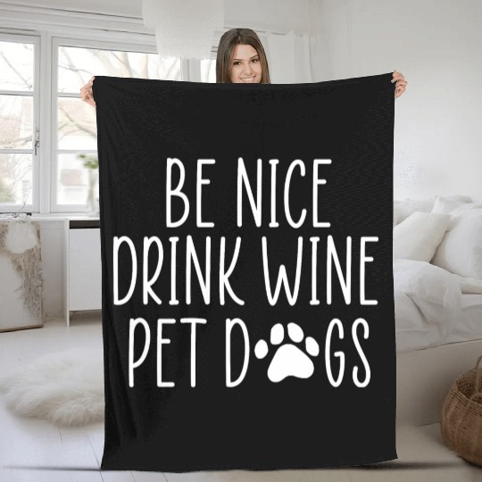 dog quote Fleece Blankets