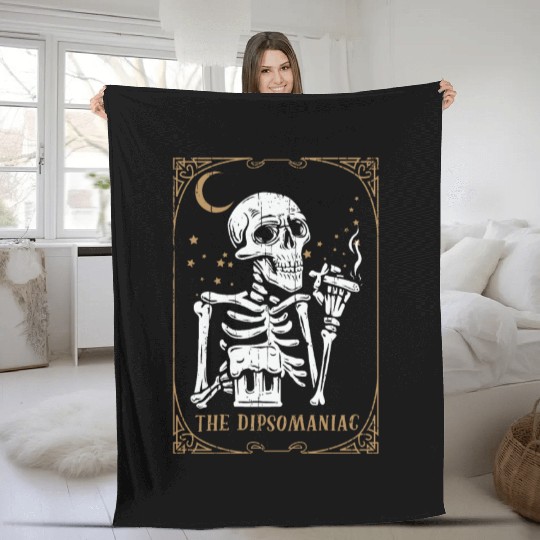 Alcohol Tarot Card Occult Club Gothic Vice Fleece Blankets