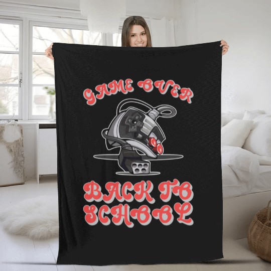 Game Over Back To School Fleece Blankets