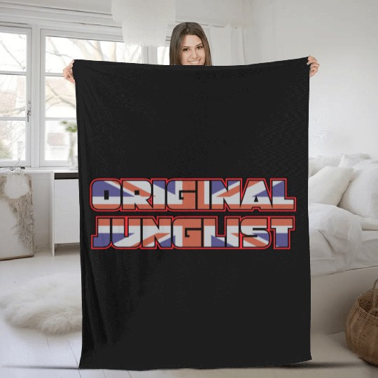 Original Junglist DNB Drum n Bass UK Remix Fleece Blankets