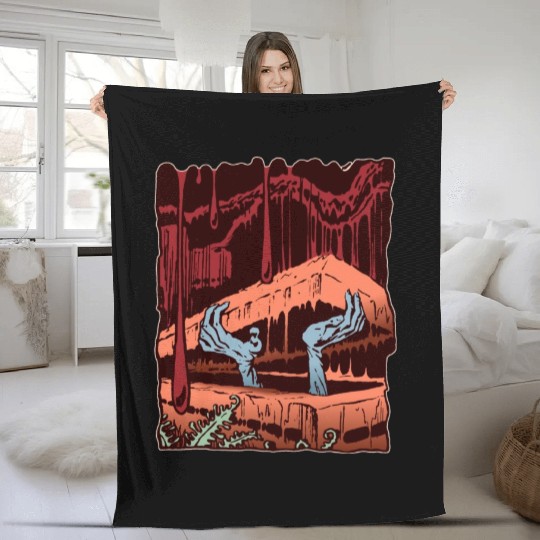 Zombie Coffin Fleece Blankets