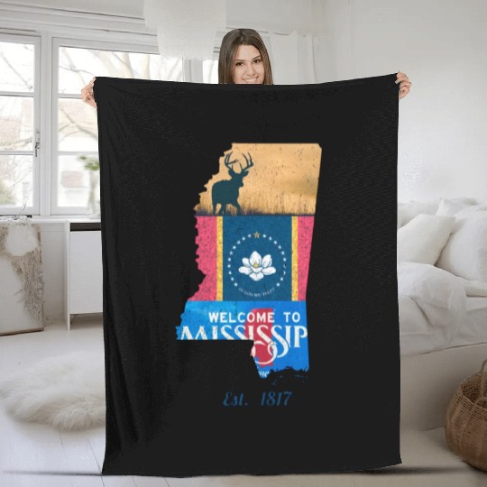 Mississippi Fleece Blankets
